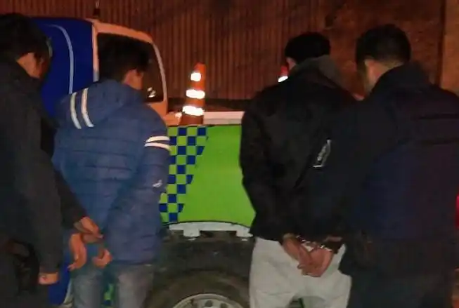 Se fugaban con un lavarropas y un televisor pero los atraparon