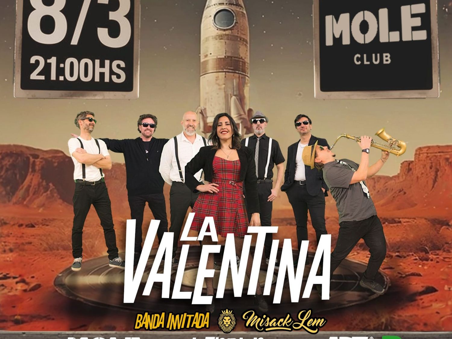 La mítica banda local "La Valentina" se presenta este sábado