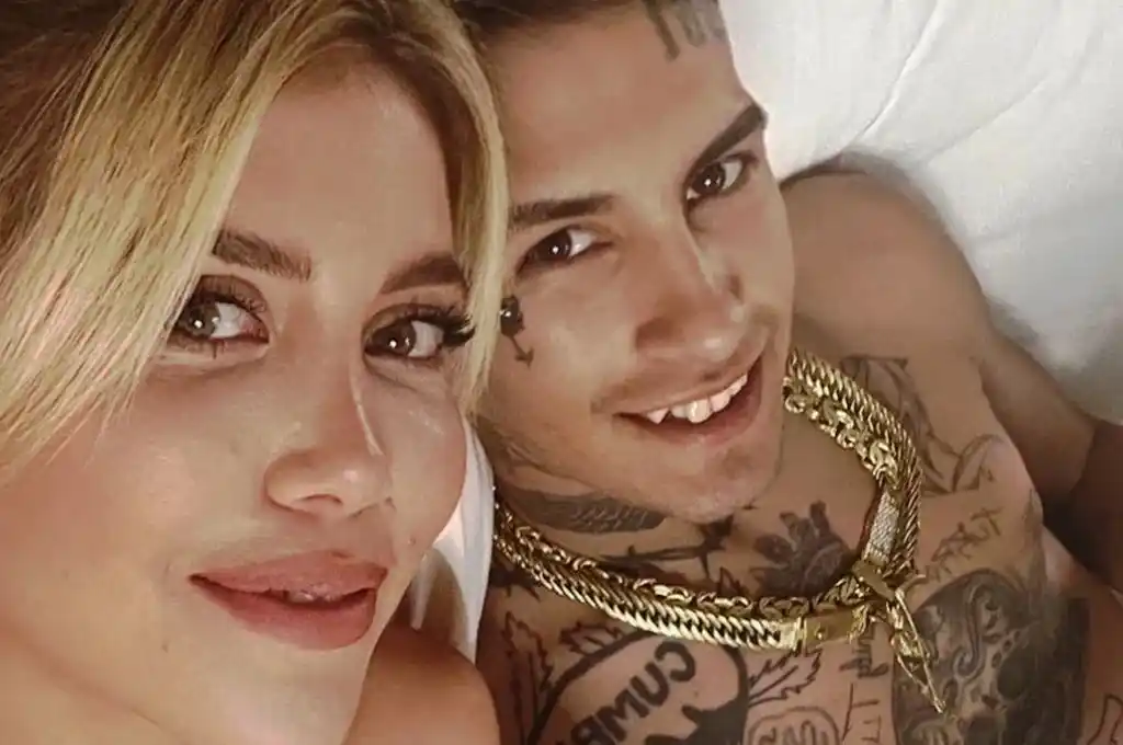 Wanda Nara y L-Gante compartieron el día: choripán, fernet y partido de Argentina