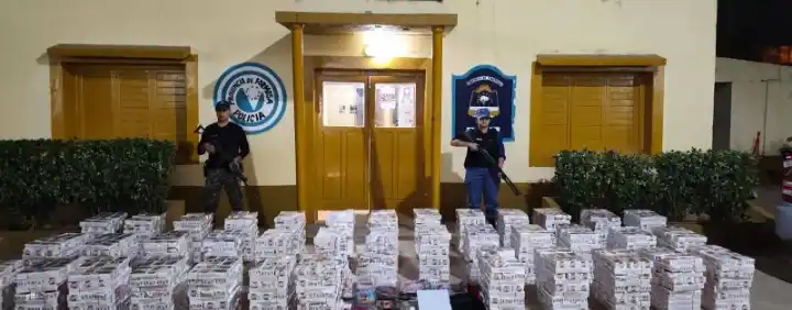 Perín: millonario secuestro de cigarrillos y tecnología satelital tras una persecución