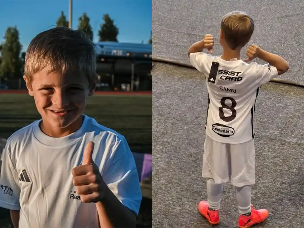 Galarza: Samuel Blanco de 7 años jugará en el Real Madrid