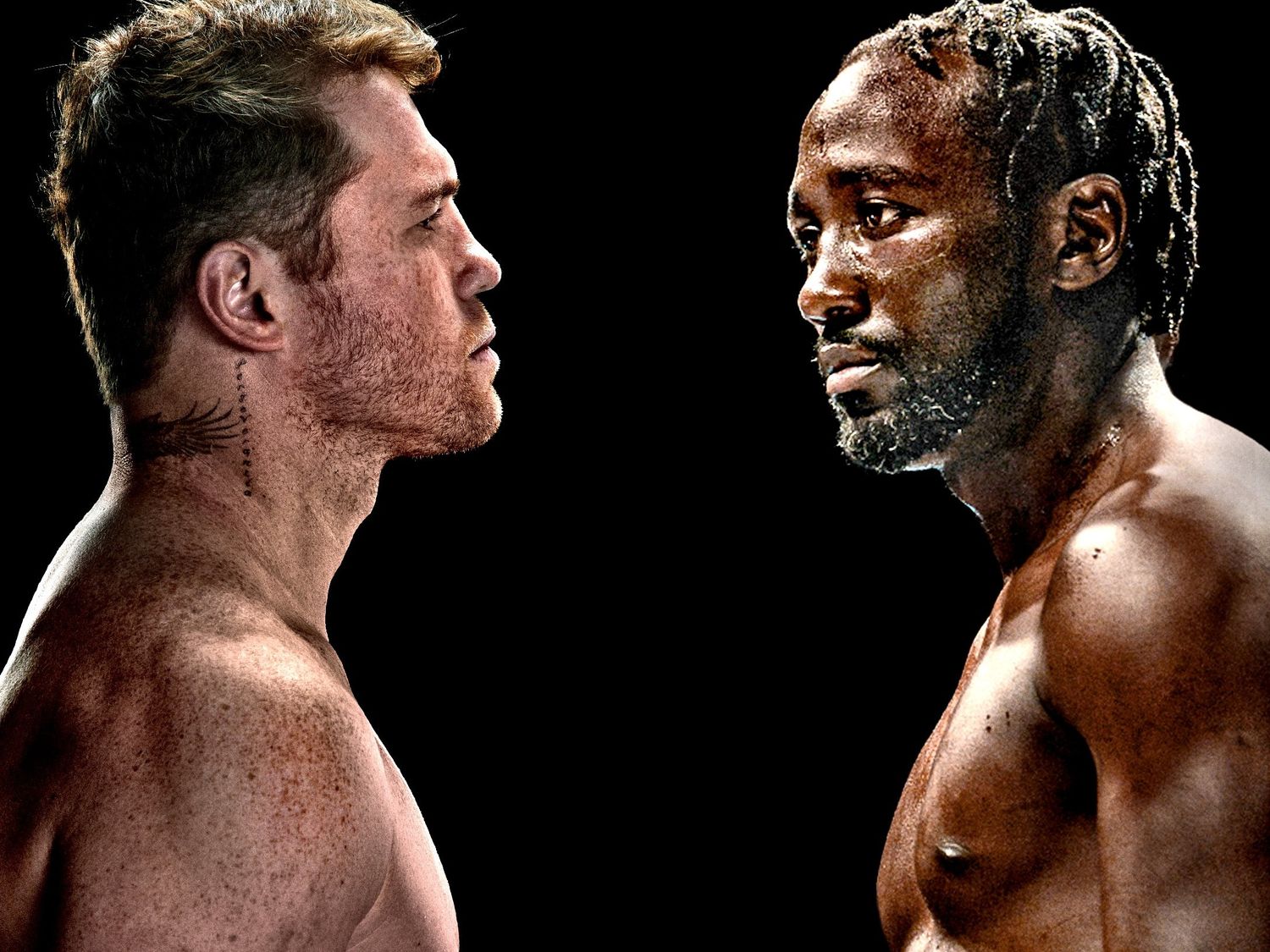 El mexicano Canelo Álvarez frente a Terence Crawford, el sábado en Las Vegas.Foto:Netflix
