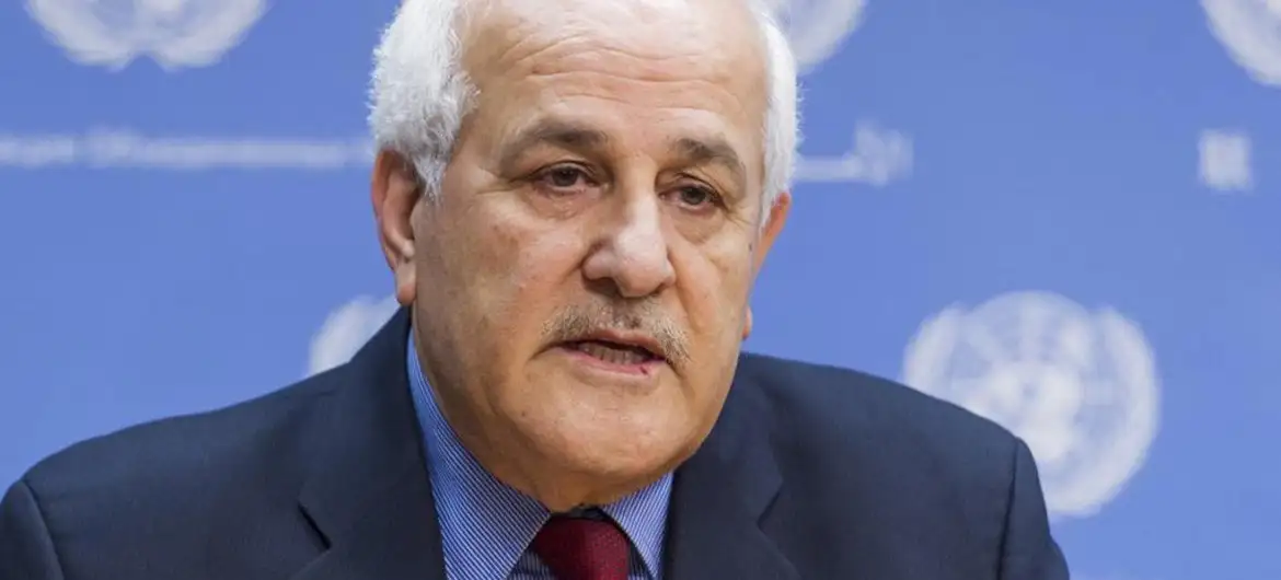 Riyad Mansour, embajador palestino ante la ONU.