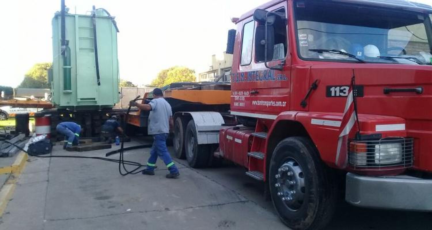 Llegó el transformador para la nueva estación de Coopser