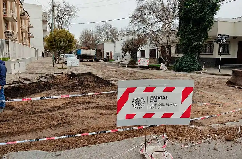 Cortes de calle en diferentes puntos de Mar del Plata por obras del Emvial