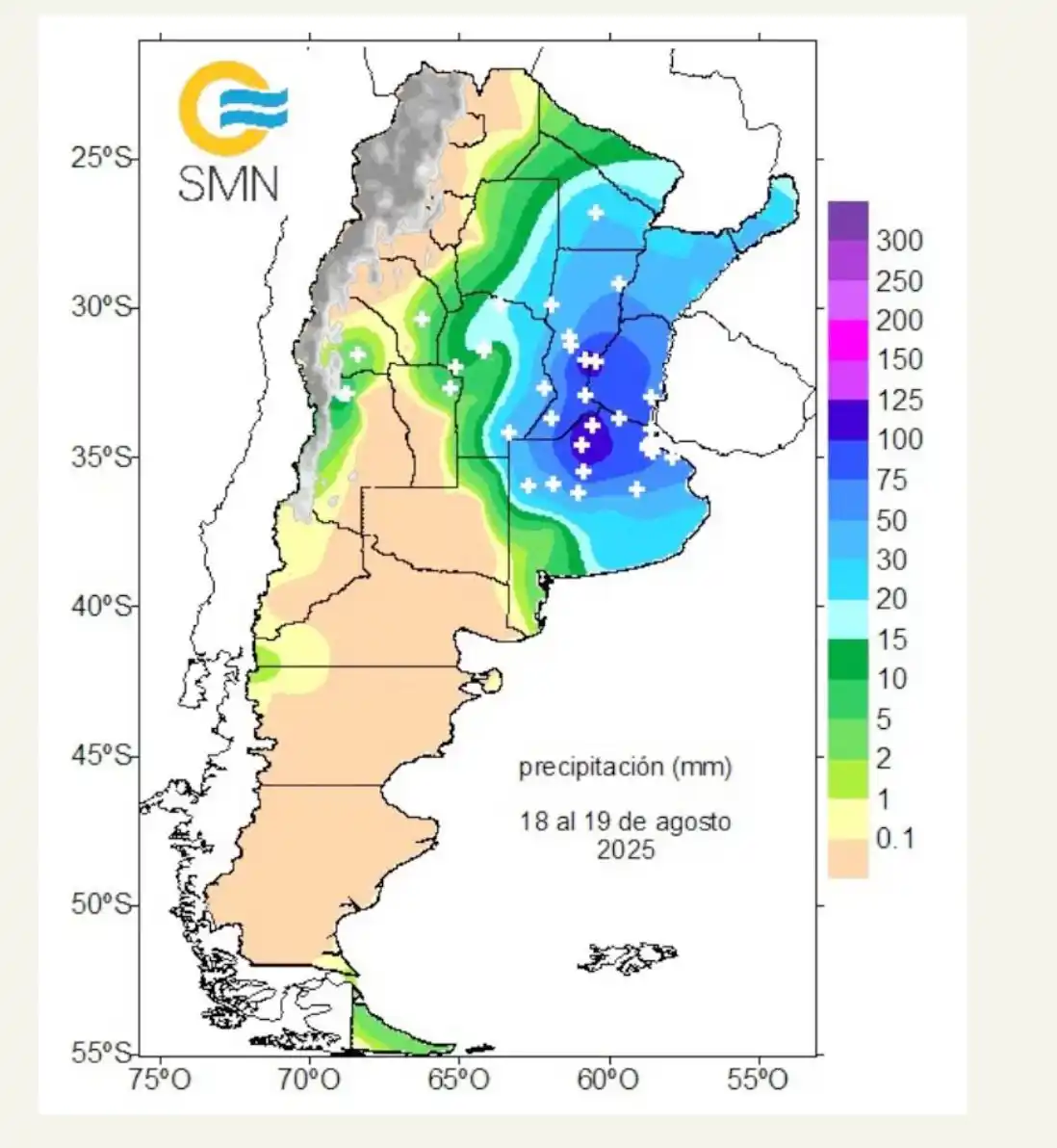 La provincia de Entre Ríos superó los valores históricos de precipitaciones en agosto