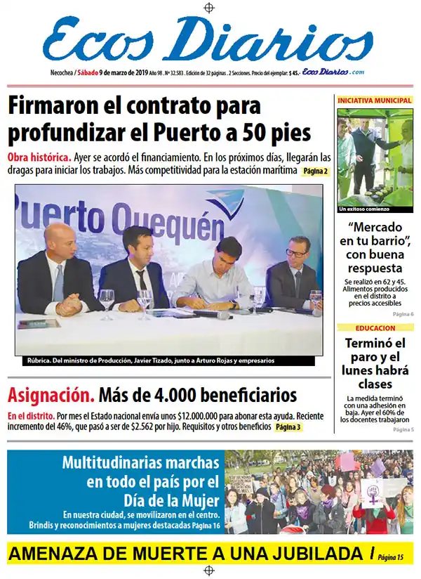 Tapa del 9 de marzo de 2019
