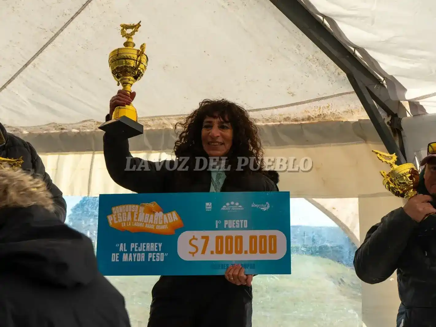 La tresarroyense Marta Cattanio ganó el concurso de pesca en la Laguna Sauce Grande