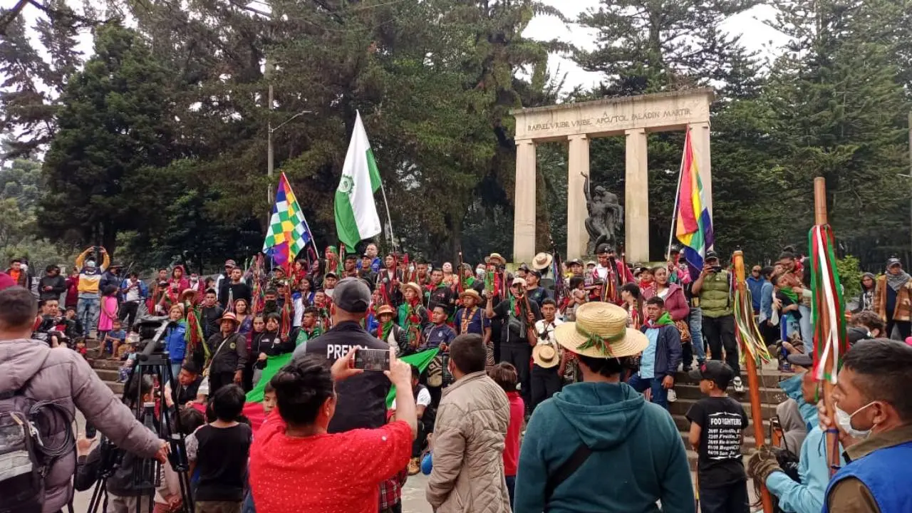 Indígenas Emberas protestan en Bogotá