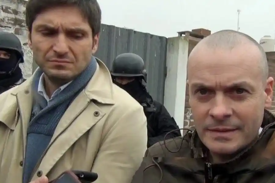 Pullaro y el ex comisario Druetta ex jefe de Drogas de Rosario, condenado a diez años de cárcel por tráfico de estupefacientes, por proveer de drogas a los narcos.