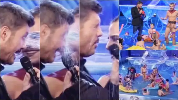 Los chicos invadieron la pileta de ShowMatch y “atacaron” a Tinelli con pistolas de agua: “Casi me arranca el ojo”