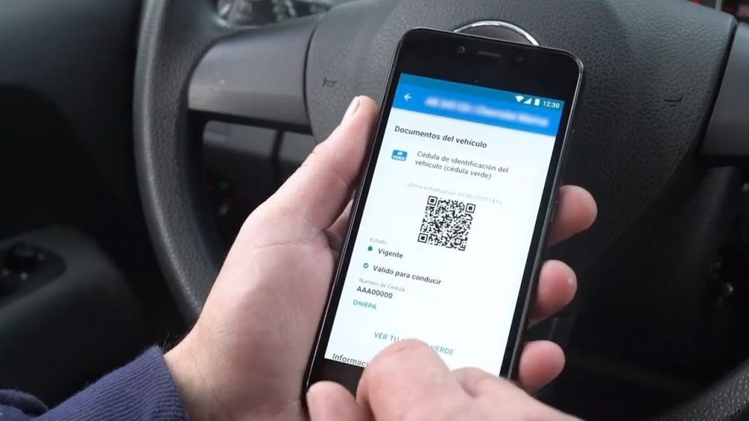 Ya se encuentran disponibles en el celular todos los documentos del auto