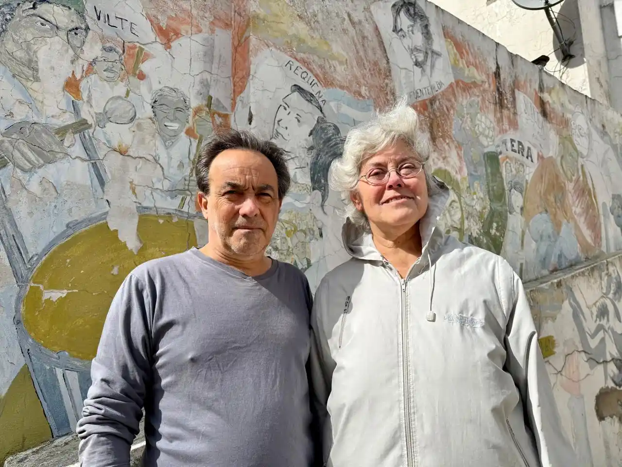 Ernesto Invernizzi y María del Carmen Silva, de la Mesa Intersectorial Memoria Tandil
