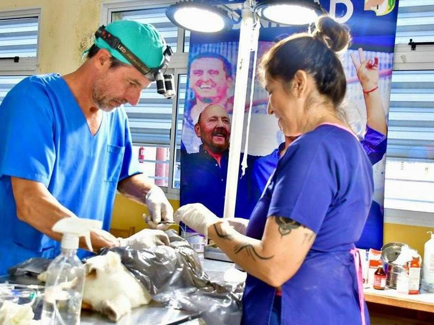 La clínica móvil para mascotas desplegó
servicios gratuitos en Pozo Mortero