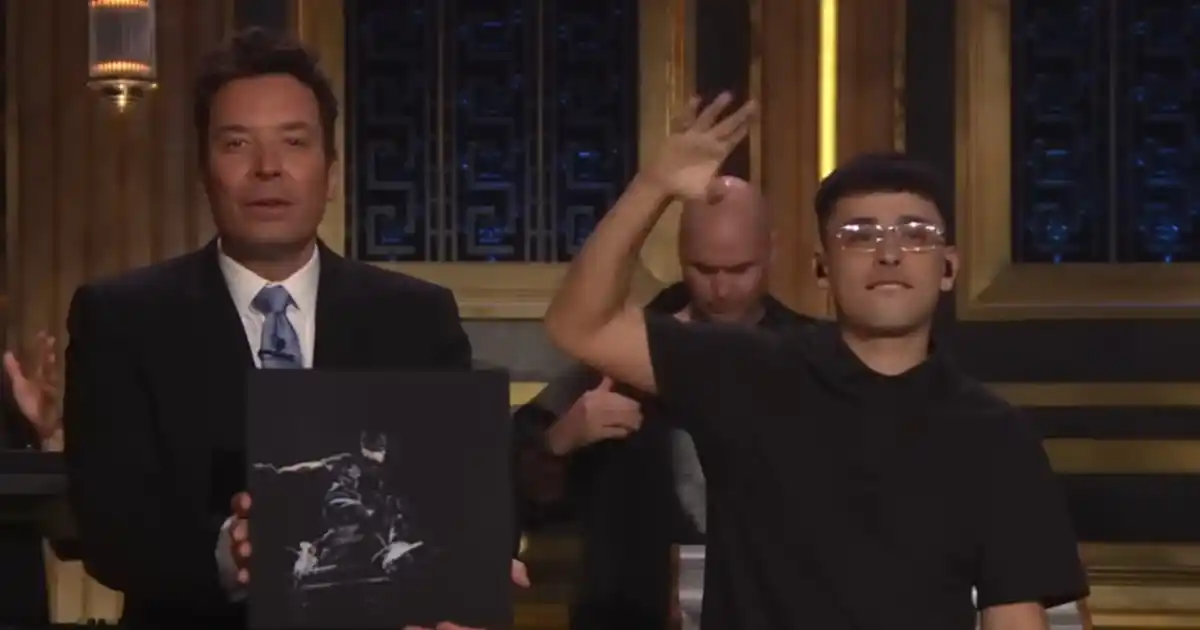 Trueno en el programa de Jimmy Fallon.