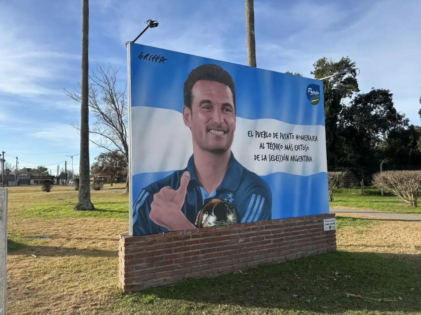 El mural se erige a la vera de RN 33. Foto: Gentileza.