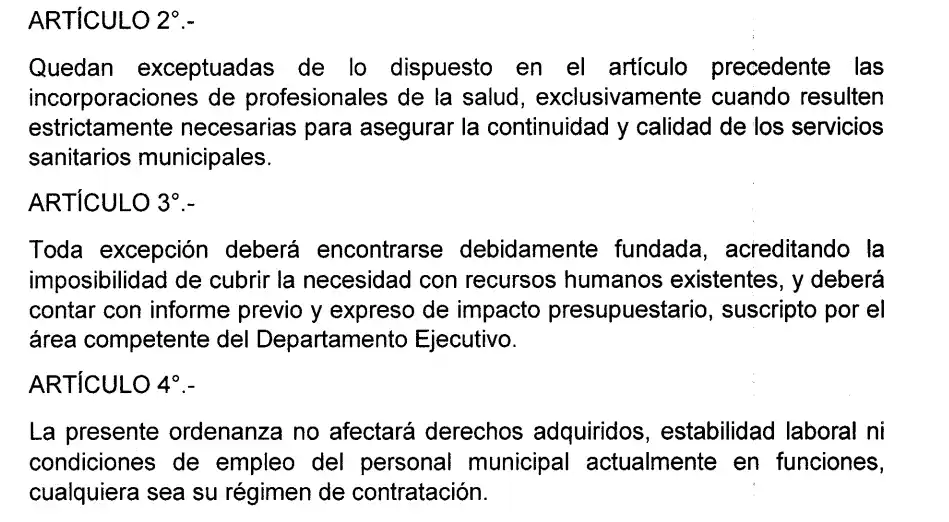 proyecto ordenanza prohibición empleados municipales