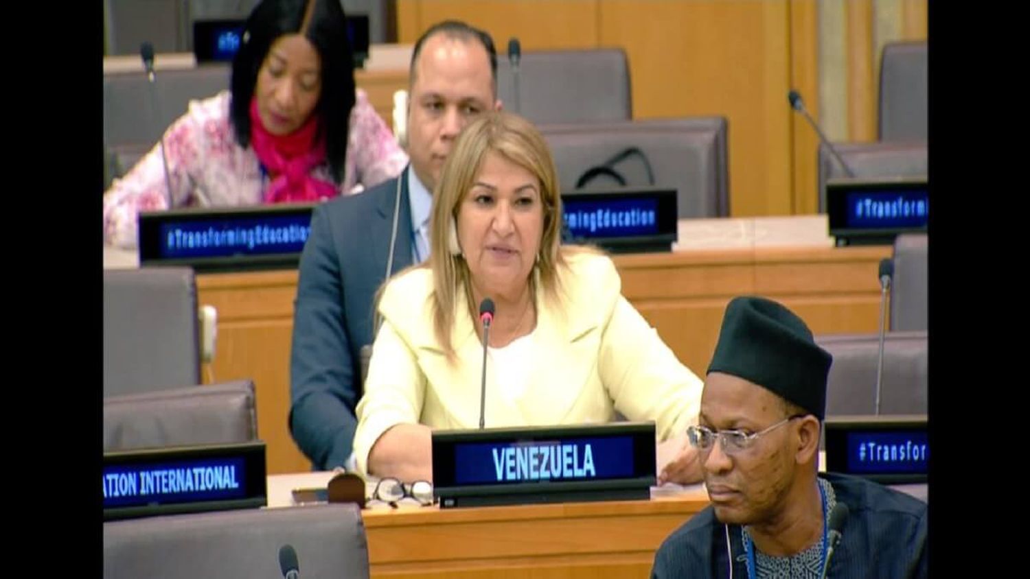 CHISTE QUE SE CUENTA SOLO: ministra de Maduro dice en la ONU que los maestros «son prioridad»
