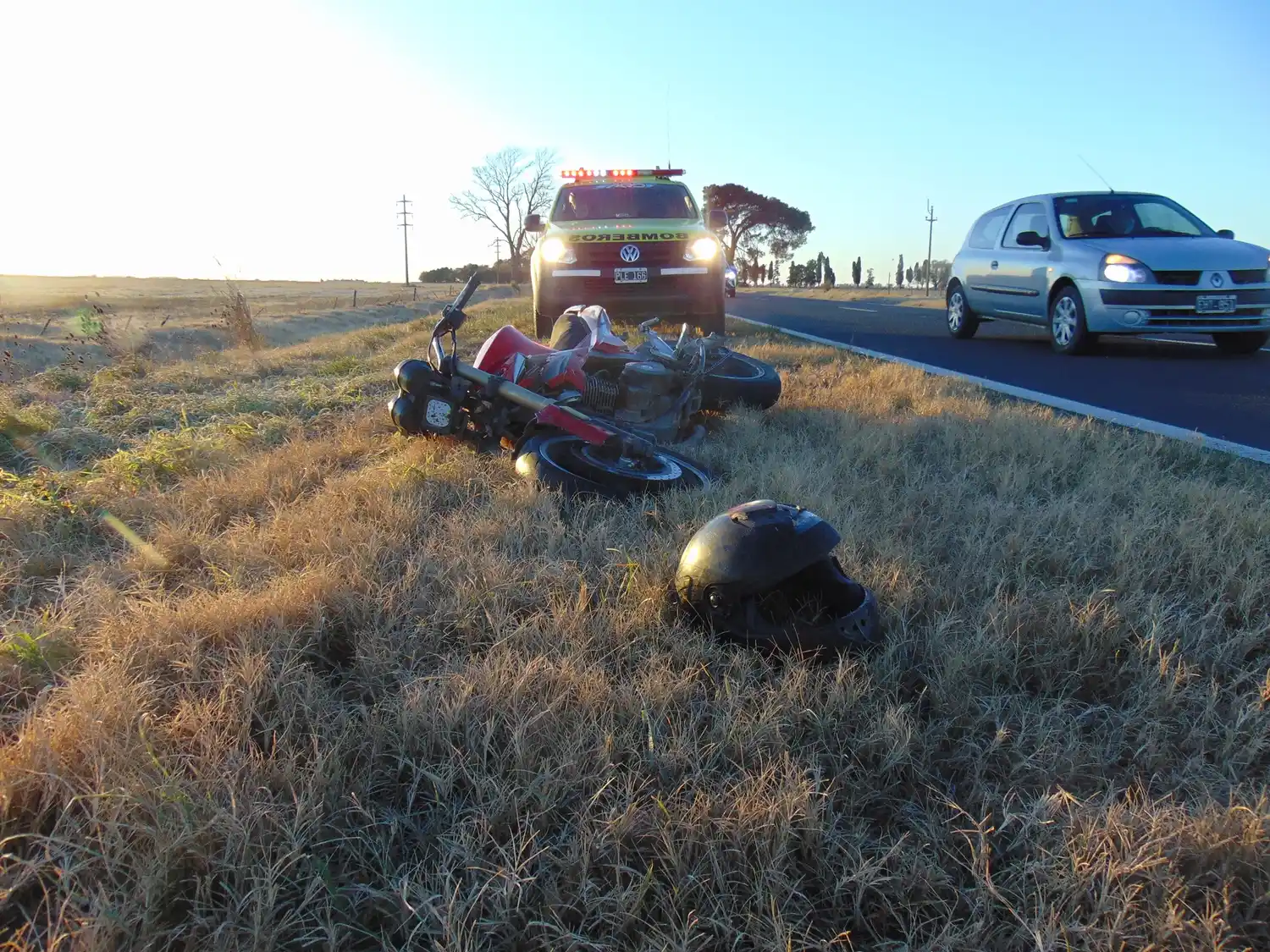 El motociclista fue trasladado al hospital Gutiérrez.