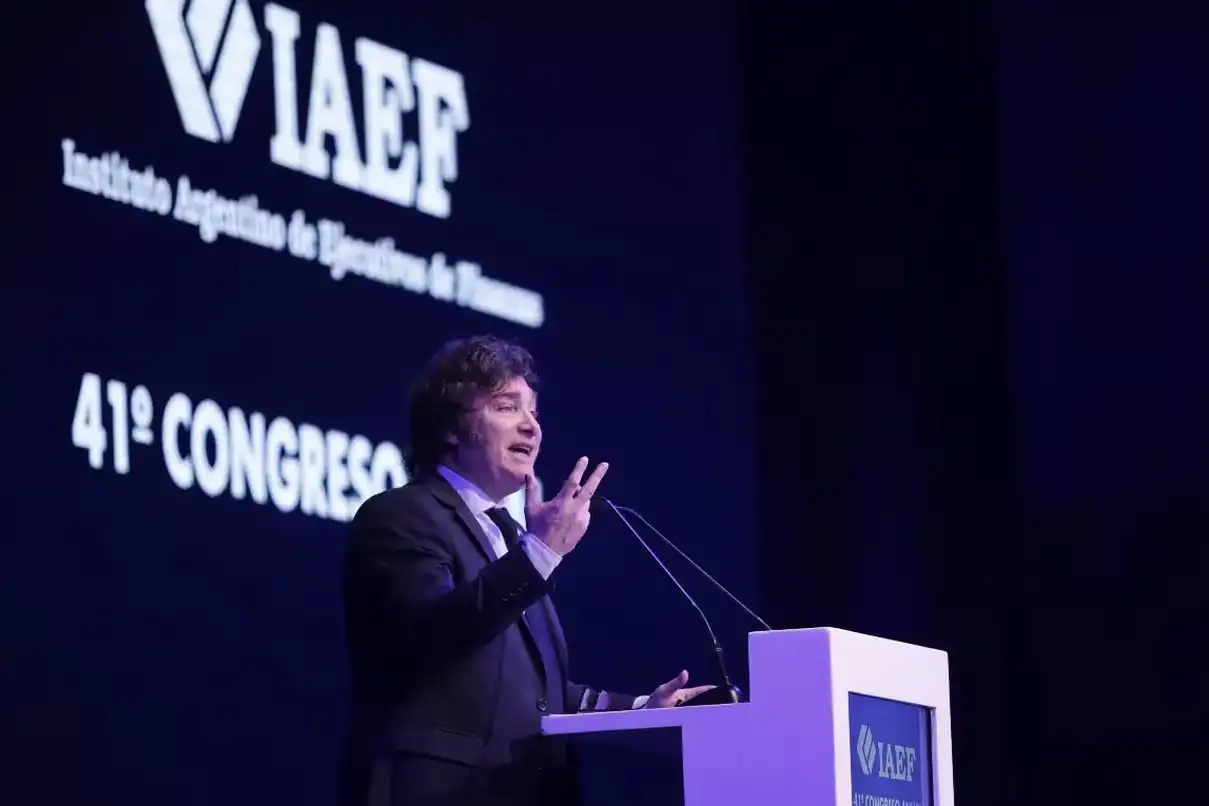 Milei cerró el congreso del Instituto Argentino de Ejecutivos de Finanzas.