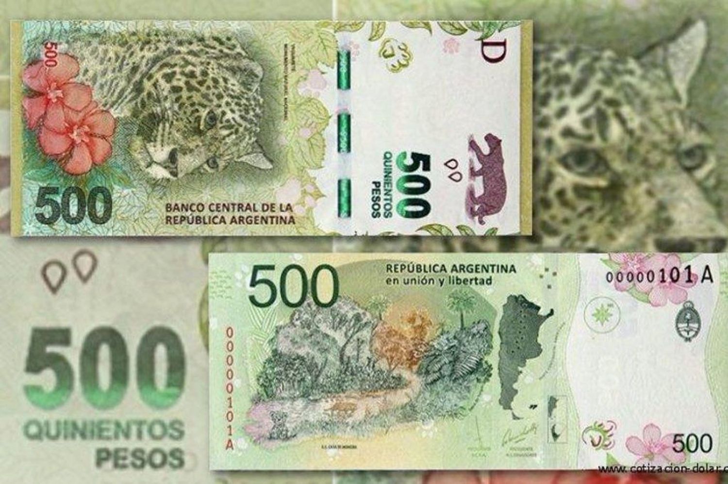 Billetes de $500 con un error de impresión cotizan a $230.000