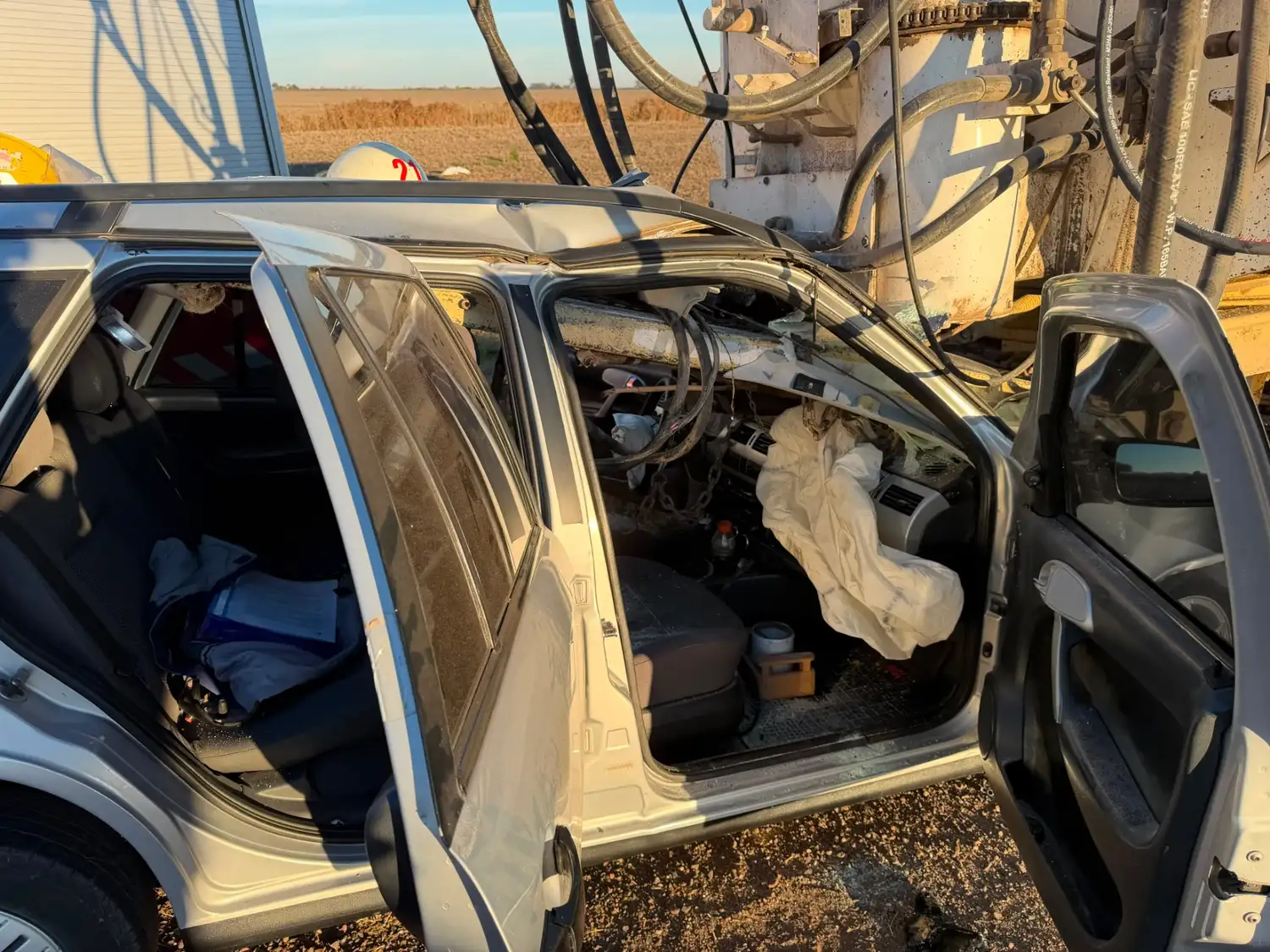 Un automovilista resultó herido tras chocar contra un acoplado sobre la Ruta 12