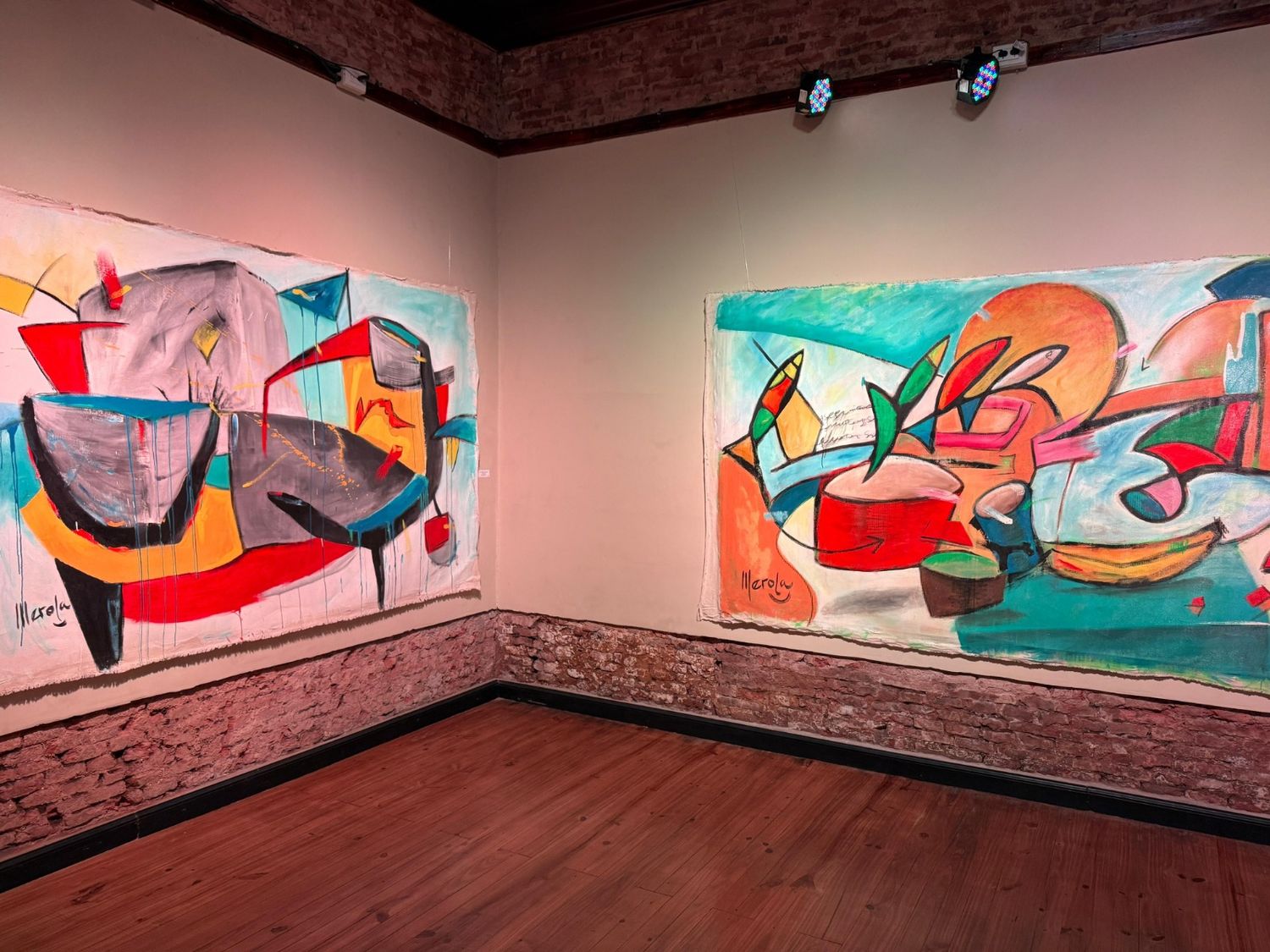 Dos de los cuadros que están en exposición en la Casa Museo.
