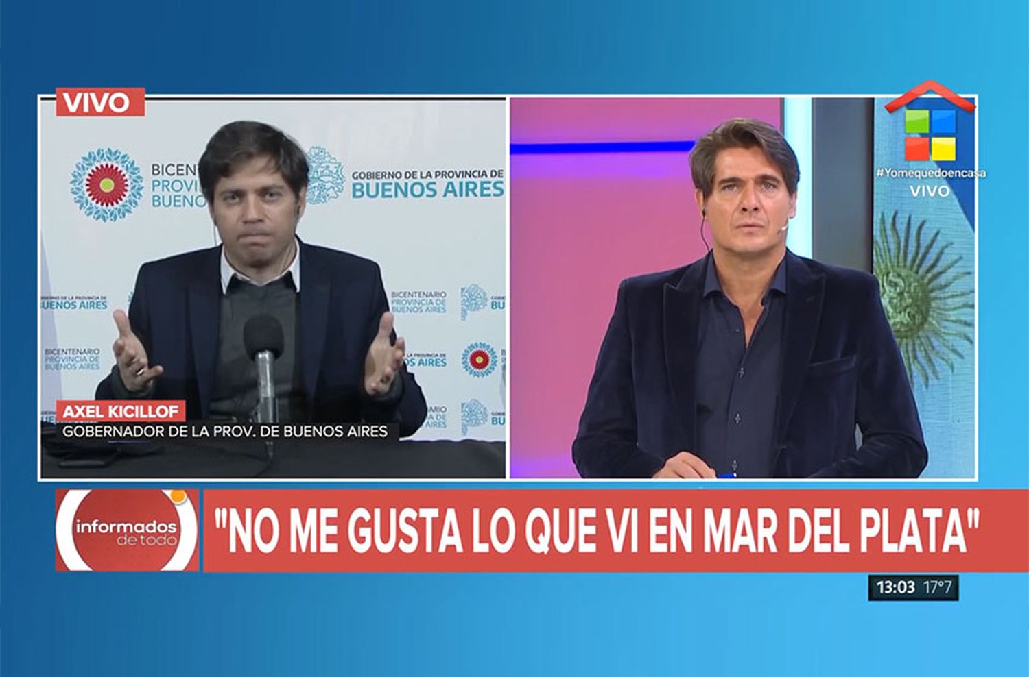 Kicillof duro con Montenegro: “No podemos hacer pruebas que después las paguemos con contagios”