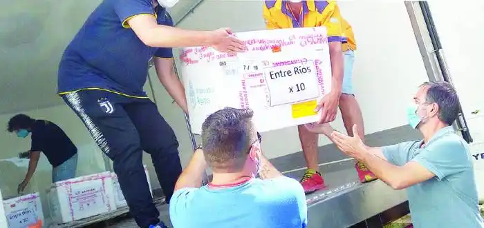 Llegaron a Entre Ríos 5.000 dosis del segundo  componente de la vacuna contra covid-19