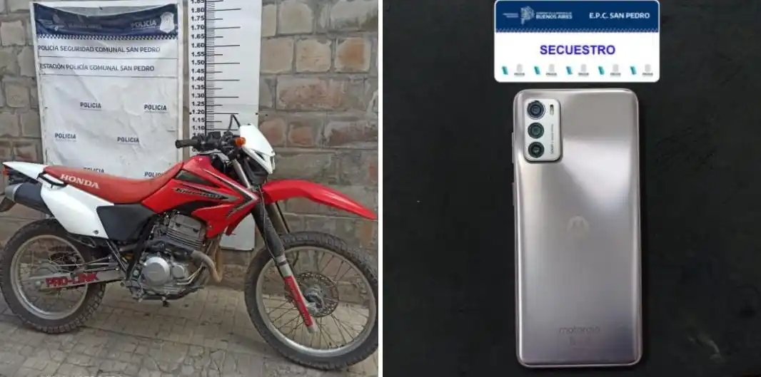 motochorros río tala elementos secuestrados