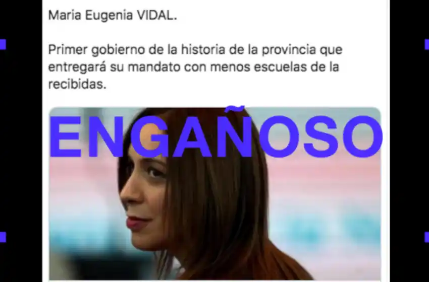 Es engañoso que Vidal terminará con menos escuelas que las que recibió