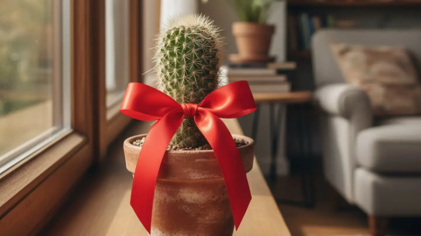 No es un adorno: para qué sirve poner una cinta roja en el cactus. (Imagen ilustrativa IA Gemini)