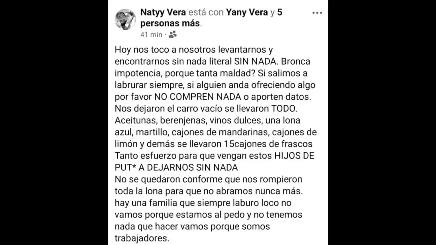 robo carro río tala