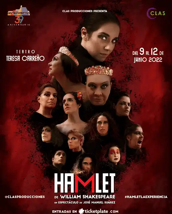Daniela Alvarado encabeza el elenco de Hamlet. Foto Instagram