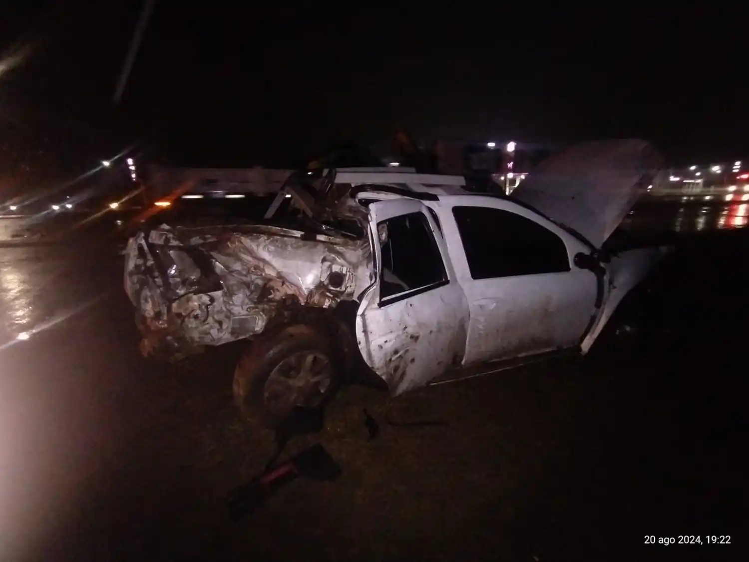 Chocaron un auto y un camión en el acceso a Freyre