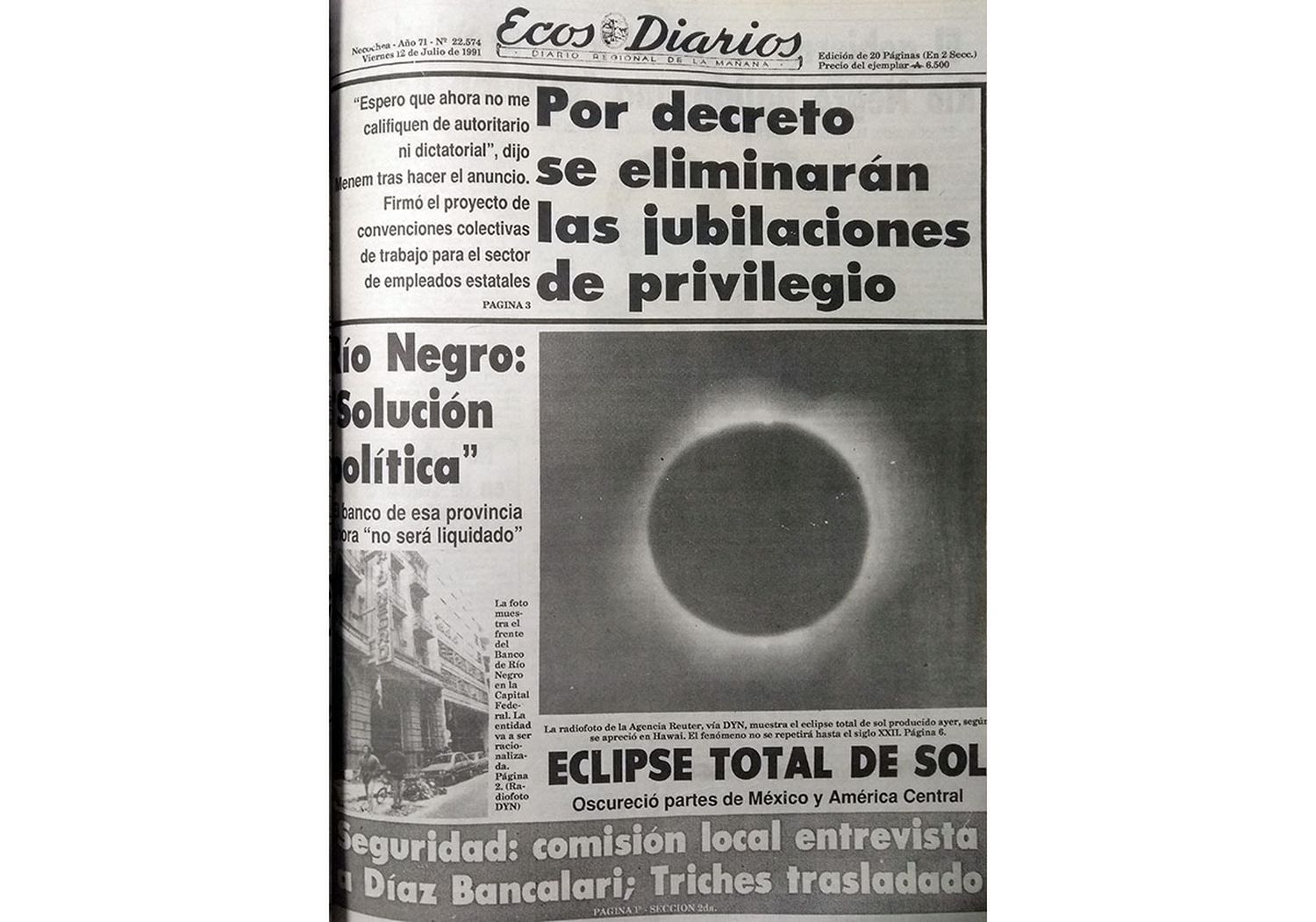 Viernes 12 de julio de 1991