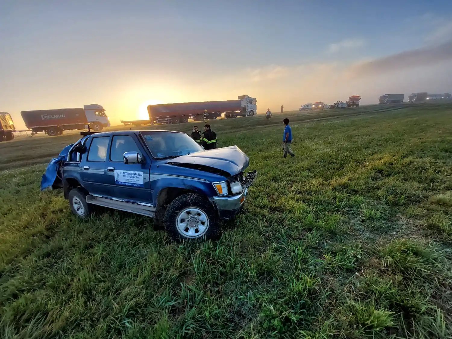 Liberaron el tránsito en Ruta Nacional 34 tras un fuerte impacto frontal