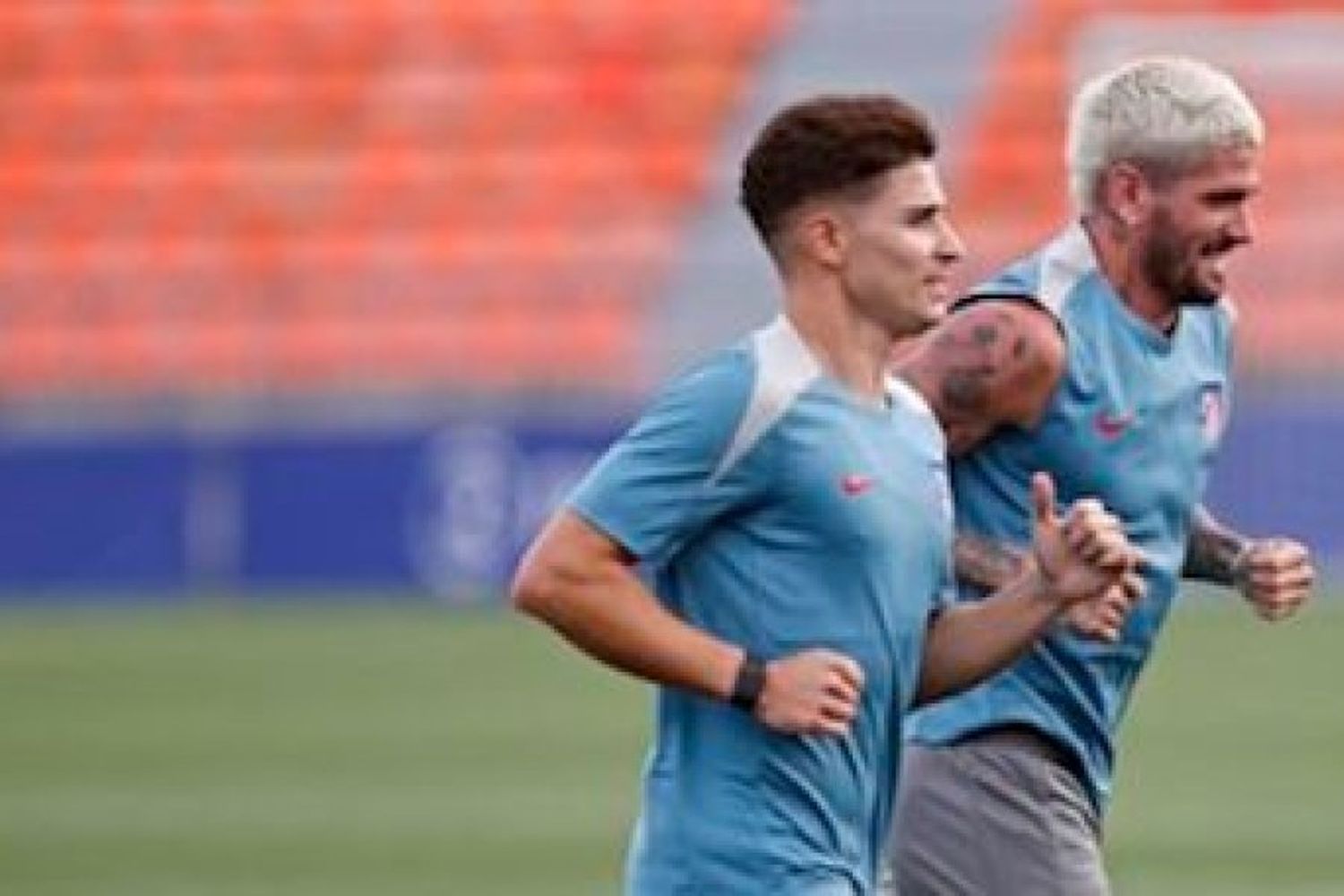 Primeros entrenamientos de Julián Álvarez en el Atlético de Madrid