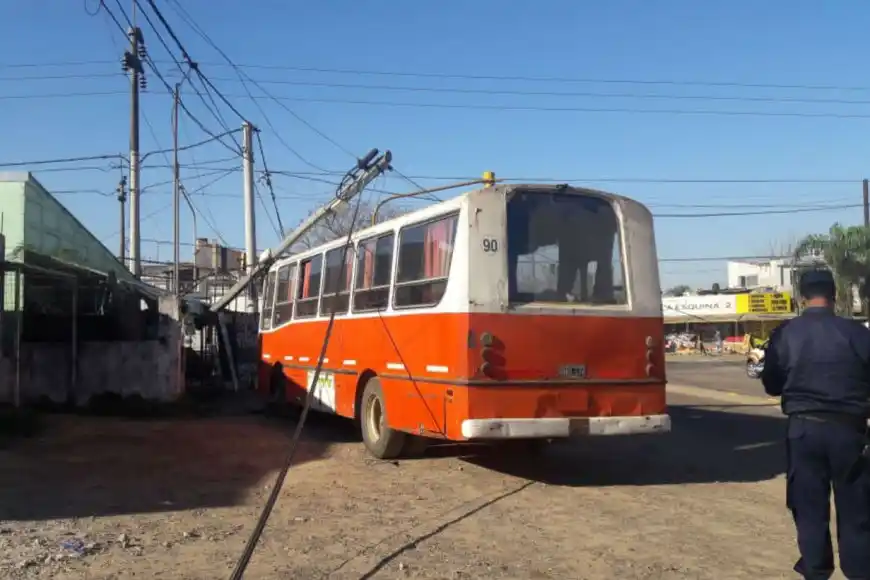 Manejaba un colectivo, sufrió un infarto, chocó un poste y murió