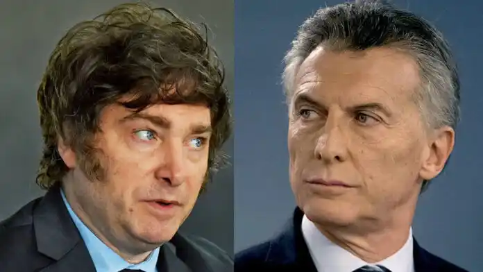 Javier Milei y Mauricio Macri.
