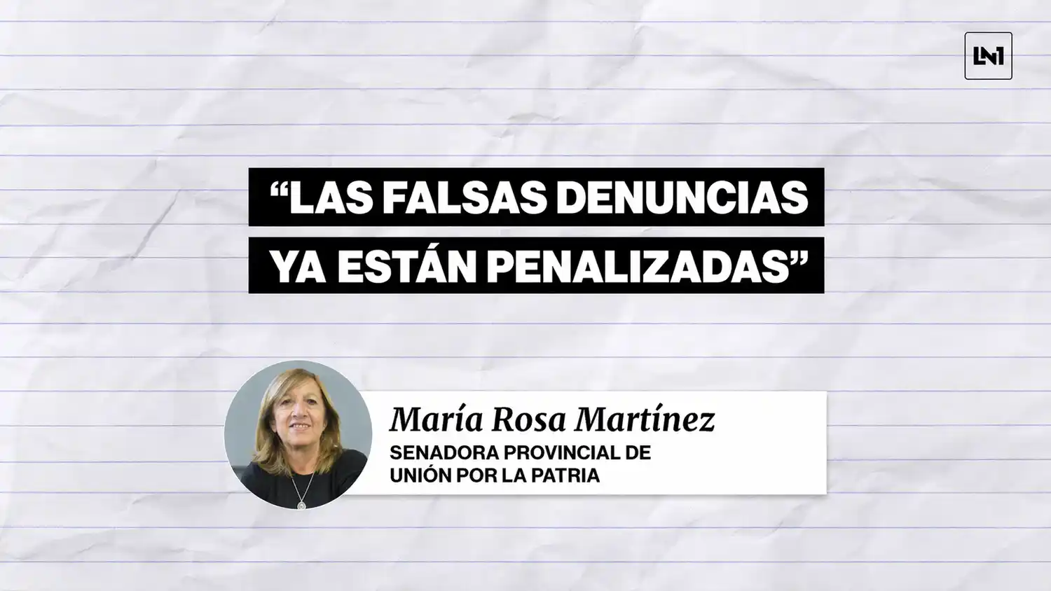 La senadora de UxP fue entrevistada por LANOTICIA1.COM.