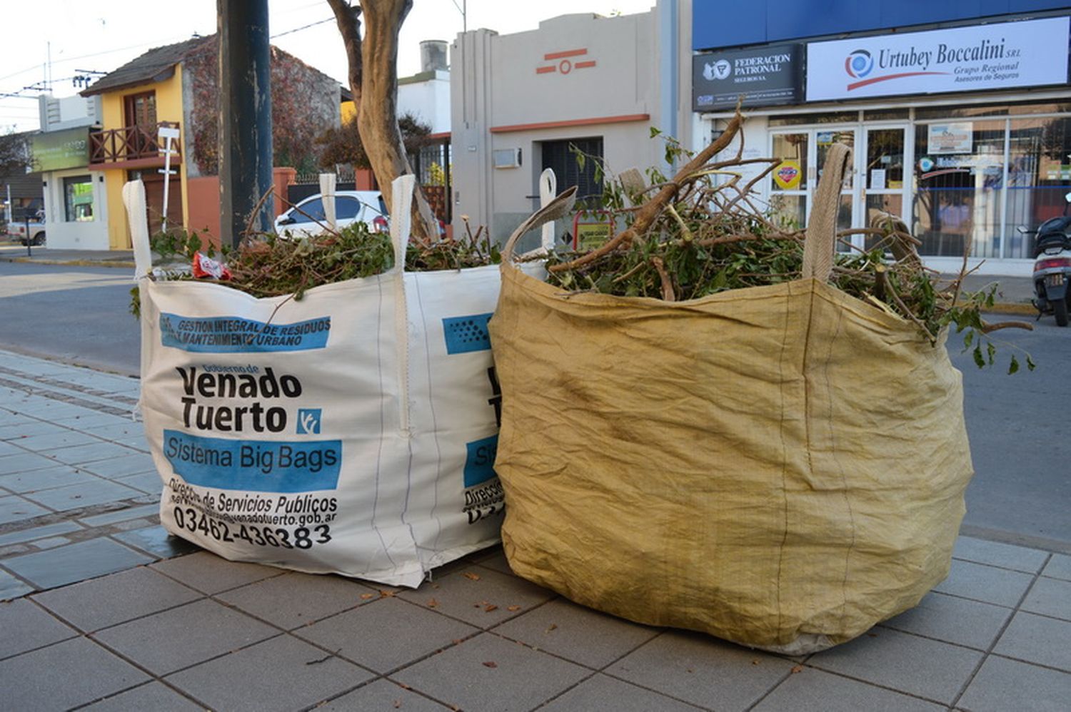 Recolección de restos verdes y de obra