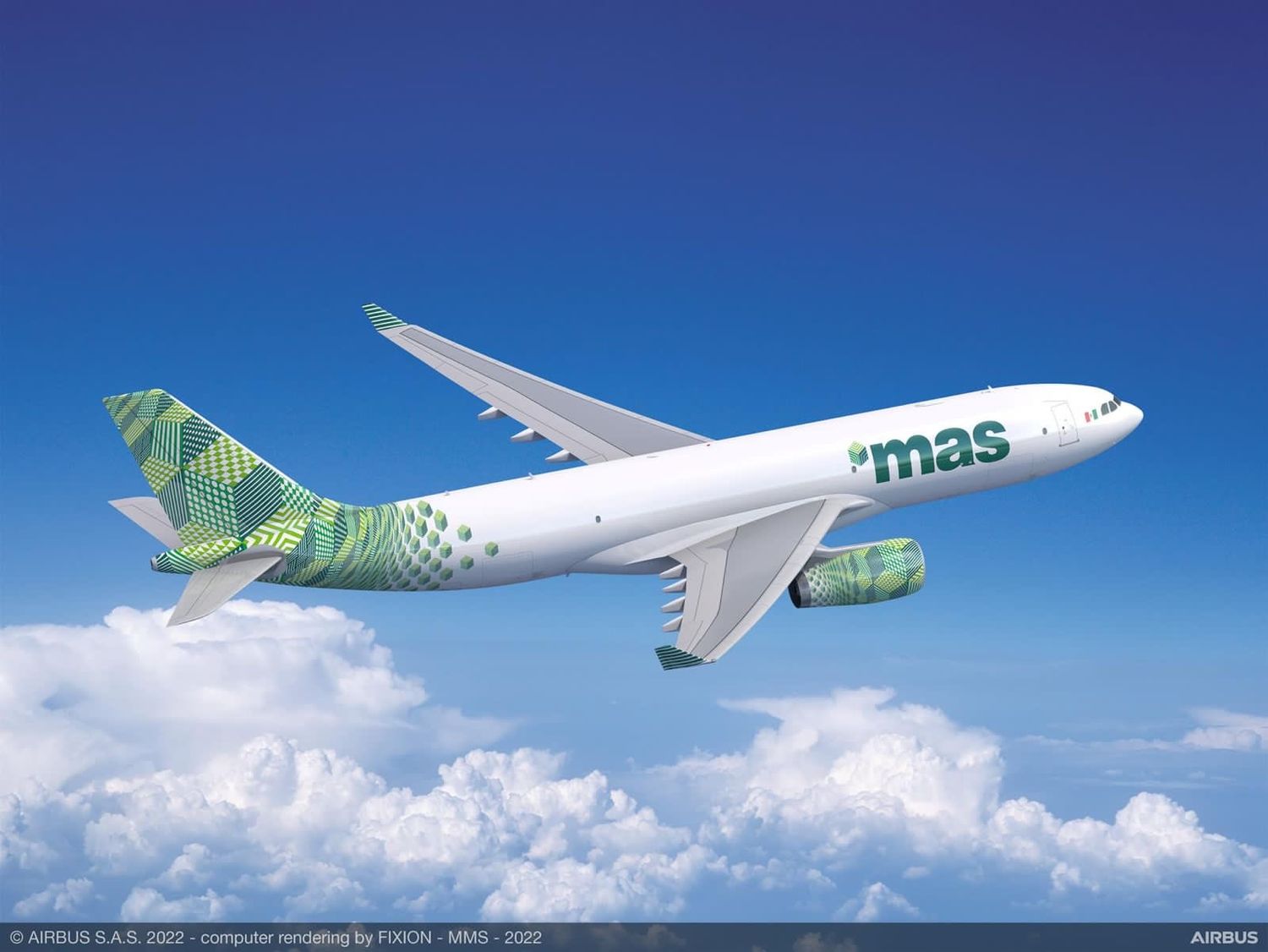 MAS presentó el primer Airbus A330-200 P2F de América y su nueva imagen corporativa