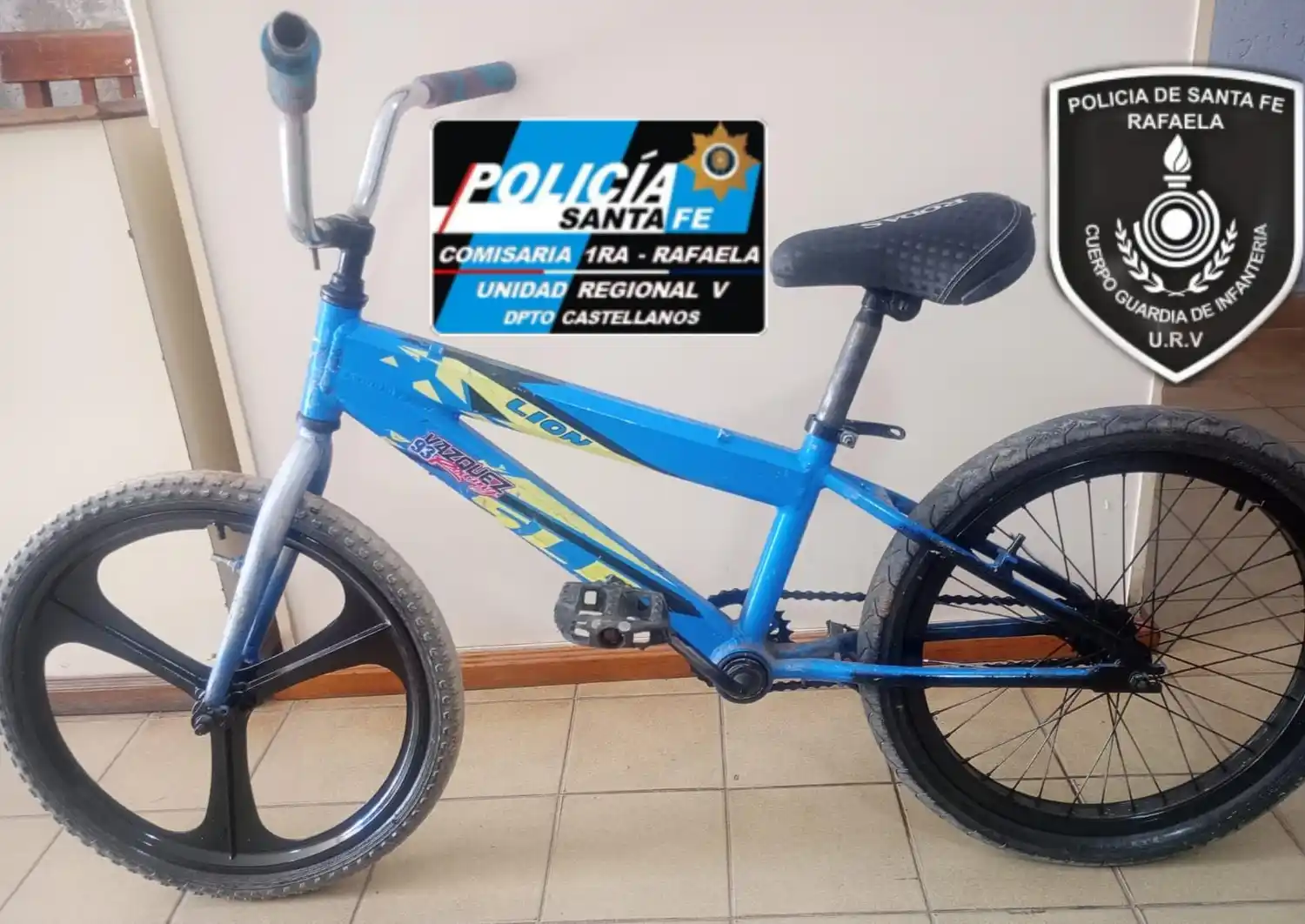 Recuperaron una bicicleta robada en Rafaela tras un operativo policial