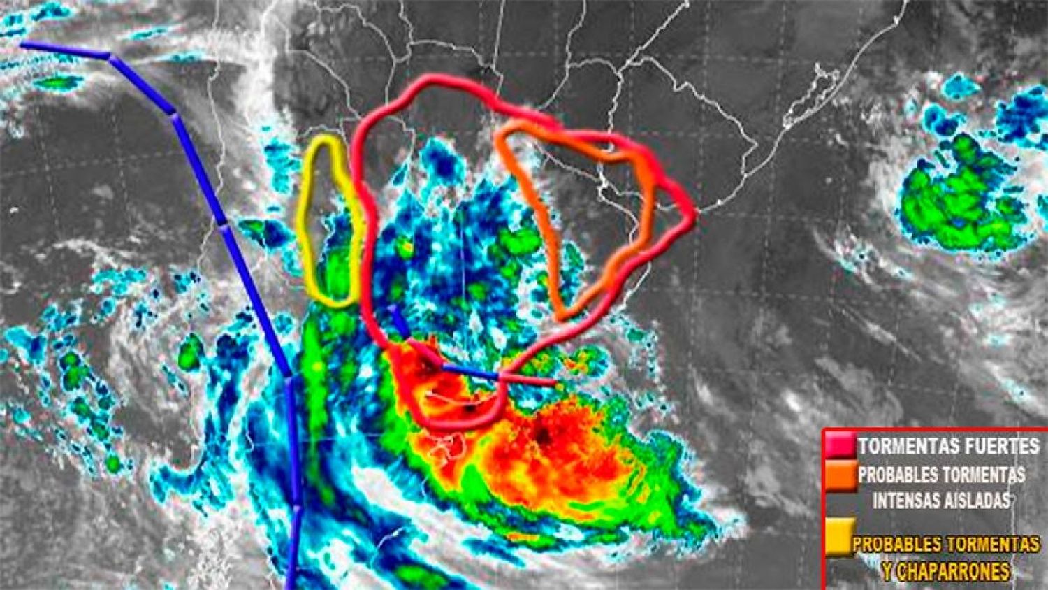 Emitieron alerta amarilla por tormentas para gran parte de Entre Ríos