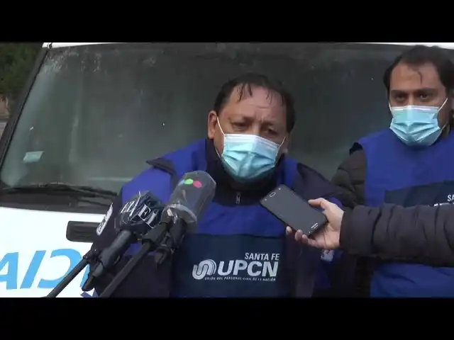 Protesta de empleados del servicio 107