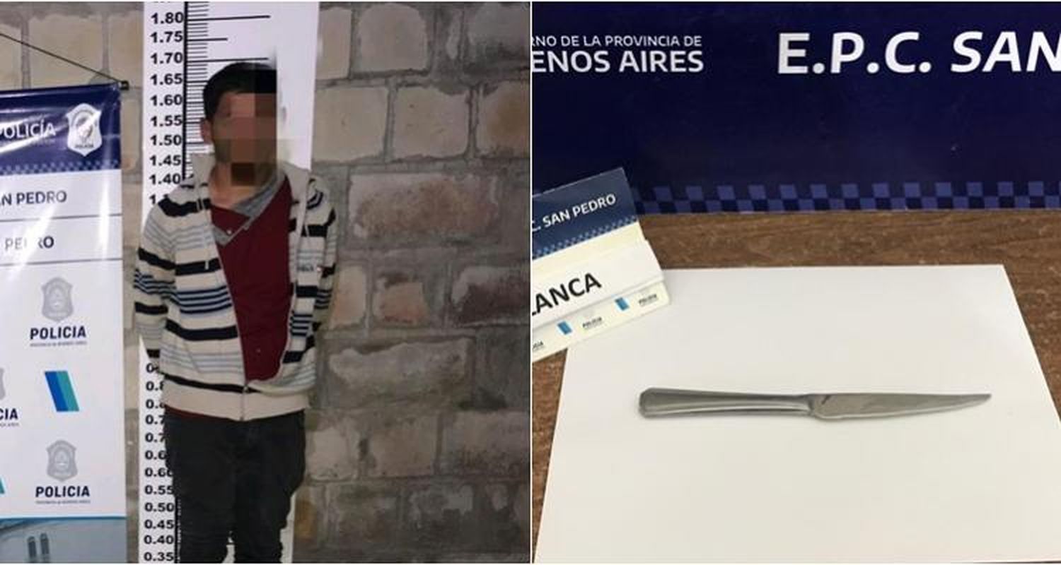 Un joven le pidió a su expareja retomar la relación amenazándola con un cuchillo y fue detenido