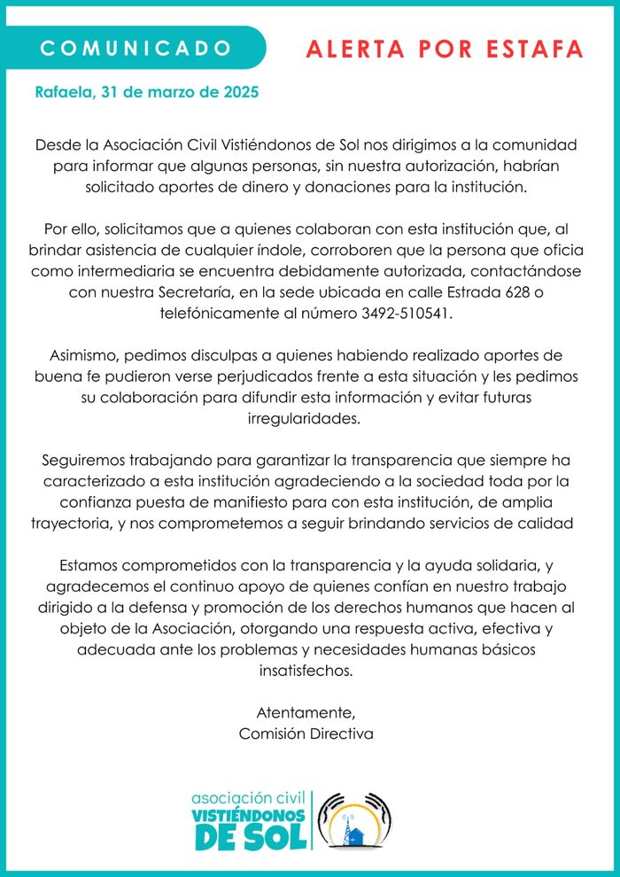 estafa vistiéndonos de sol