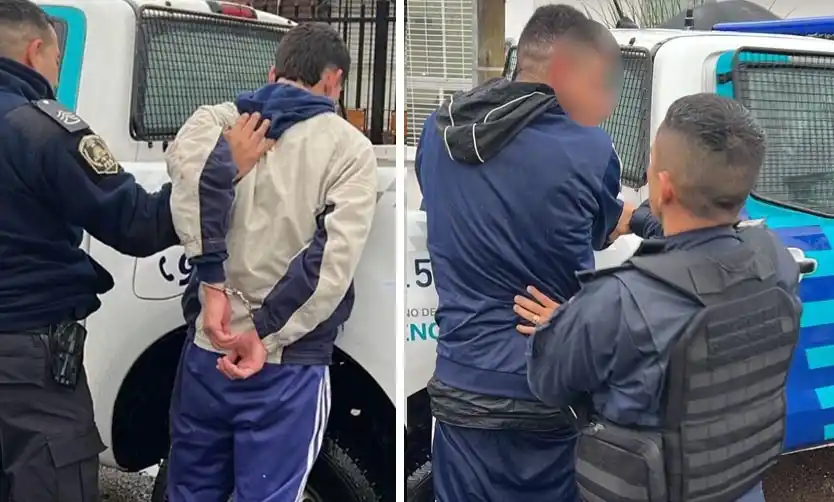 Detienen a dos sujetos armados que le robaron el celular a un hombre