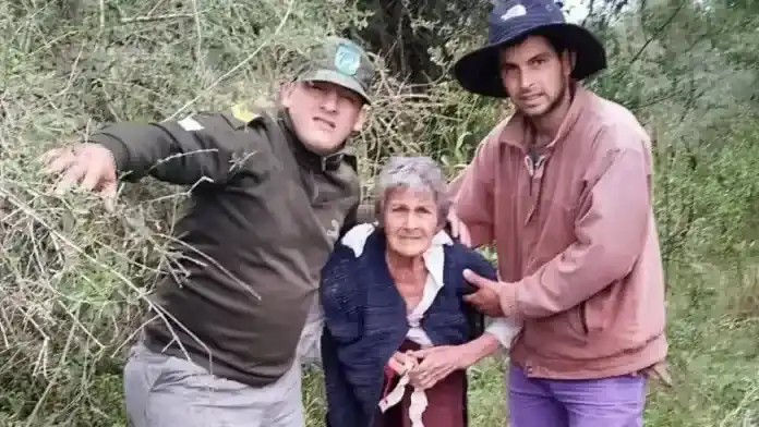 Milagro: encontraron con vida a una mujer de 93 años que pasó la noche perdida en el monte